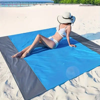 Camping Mat with 4 Foldable Stakes Waterproof Travel & Blanket