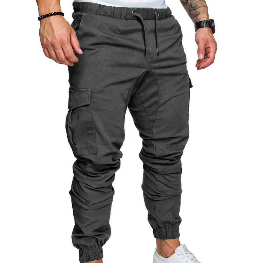 Men’s Cargo Pants with Pockets & Drawstring