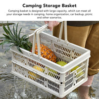 Foldable Camping Storage Basket Large Capacity