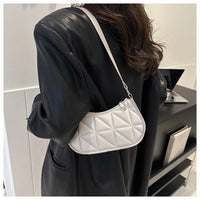 Vintage Fashion Versatile New Women's Bags Solid Rhombic High-End Texture Simple Generous Temperament Crossbody Shoulder