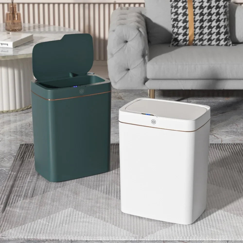 Smart Sensor Trash Bedroom Kitchen Touchless Rubbish Cans Waterproof Moisture Wide Body Design Sealed Odor Locked Garbage Bin