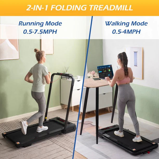 Foldable Electric Walking Machine – Home Treadmill 2.5HP