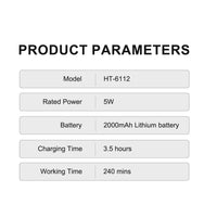 HATTEKER Professional Cordless Hair Clipper for Men