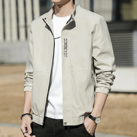Men’s Autumn Stand Collar Jacket – Korean Style