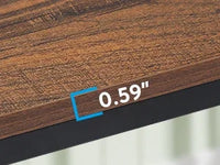 Tribesigns 59 Inch L Shaped Desk with Monitor Stand, Reversible Corner Computer Desk with Storage Shelves Rustic Brown