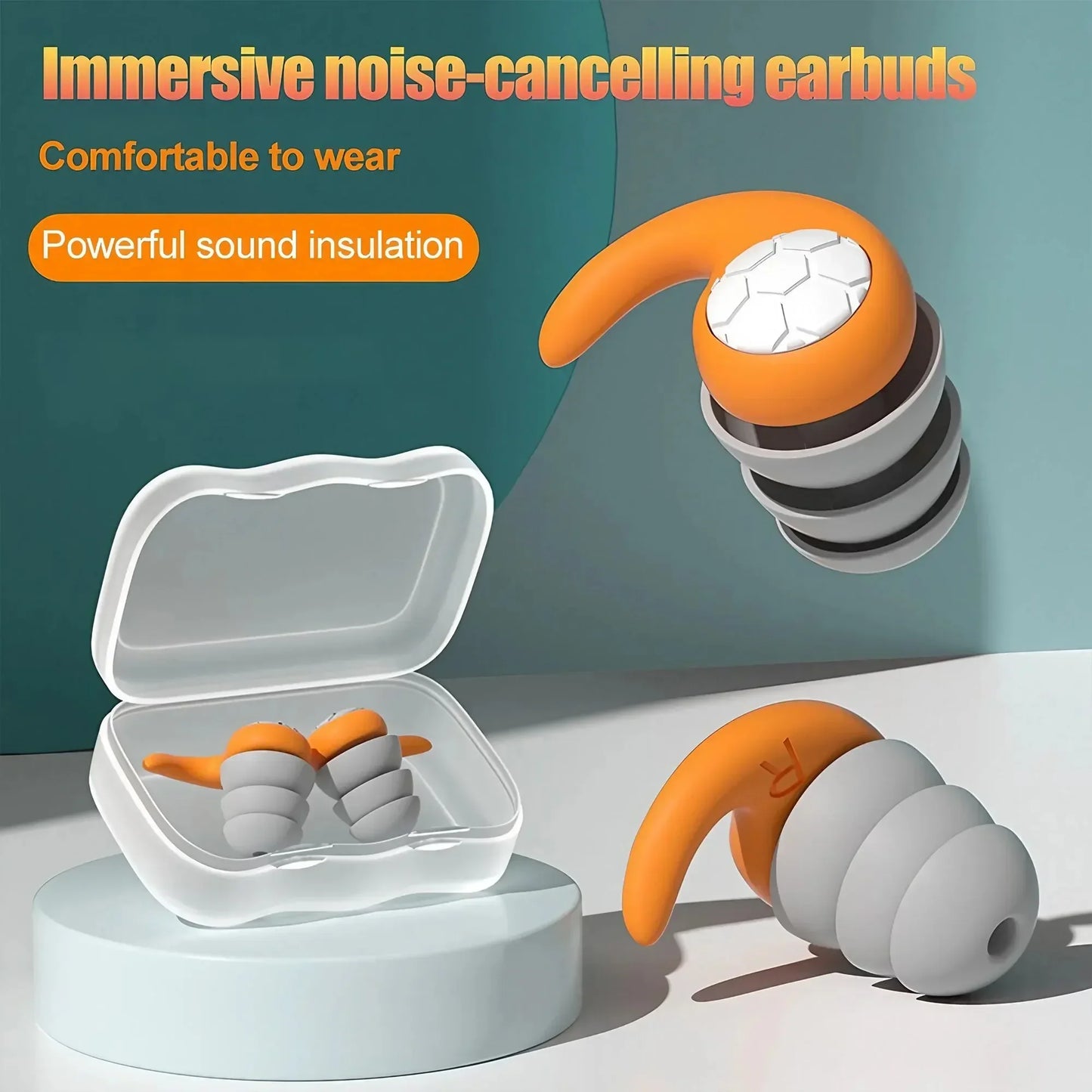 Soft Silicone Earplugs – Noise Canceling & Waterproof,