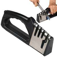 4-Stage Kitchen Knife Sharpener with Non-Slip Base