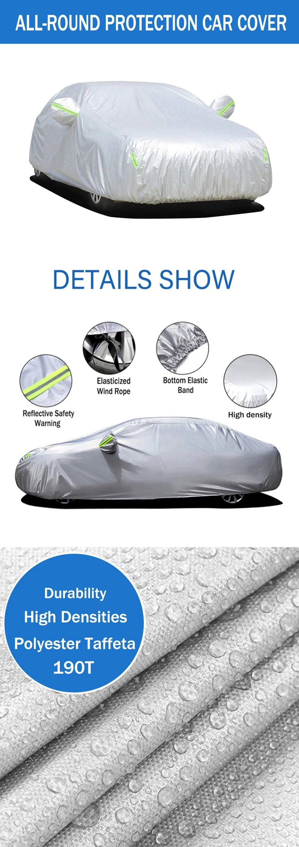 Universal Car Snow & Dust Cover Outdoor Protection