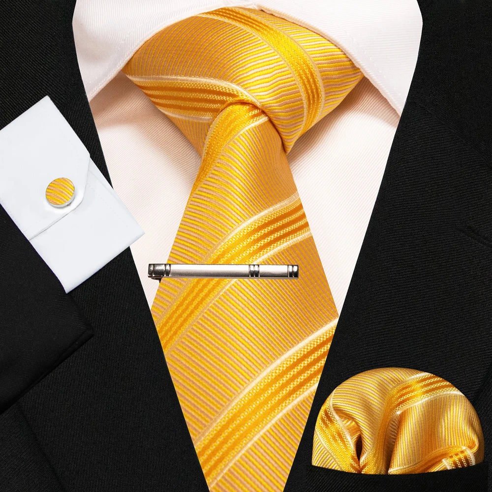 8cm Silk Men’s Tie Set with Pocket Square
