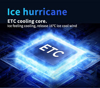 Turbos Chilled Ice Sensation Cold Fan 3000mAh Rechargeable Mini Turbos Fan 100 Speeds Outdoor Protable Handheld Air Cooling Fan