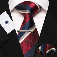 8cm Silk Men’s Tie Set with Pocket Square