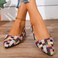 Women's Shoes Loafers Ballet Flats Pointed Toe Barefoot Slip-on Casual Flat Heel Comfortable Random Pattern Woman Shoe Size 43