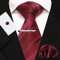 8cm Silk Men’s Tie Set with Pocket Square
