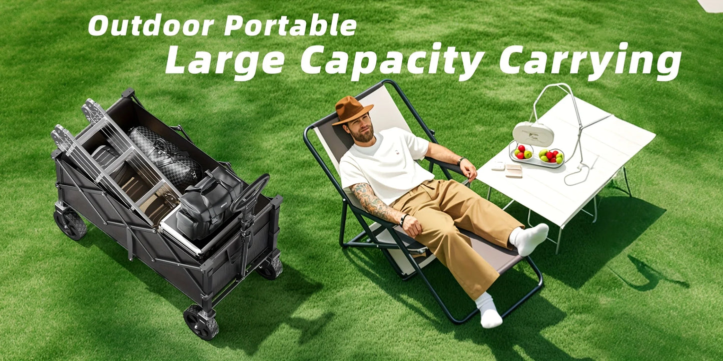 Large Capacity Camping Trolley Cart