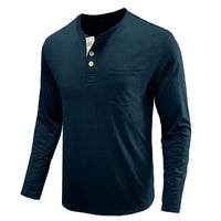 Men’s Casual Long Sleeve Elastic T-Shirt