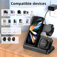 100W 3-in-1 Wireless Charger Stand – Fast Charging Dock