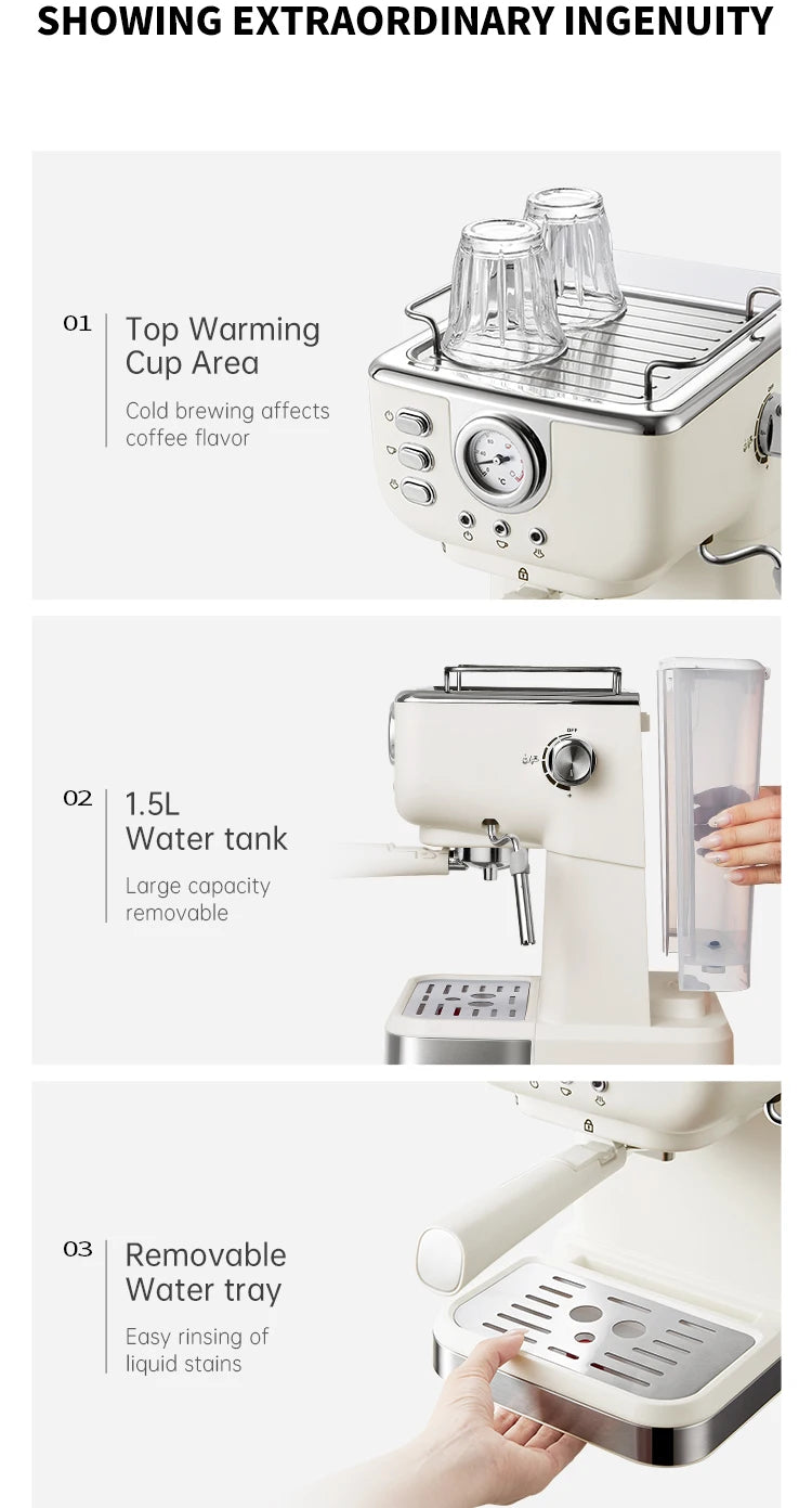 20 Bar Italian Espresso Coffee Machine – Semi-Automatic