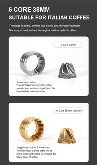 Replaceable Seven-core 48mm Burr 6-core 38mm Burr Espresso Electric Coffee Grinder Household Coffee Bean Grinder