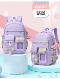 2025 New - Style Schoolbag for Primary School Girls, Suitable for Grades 1, 3 to 6, Child-Friendly, Load-Reducing and Spine