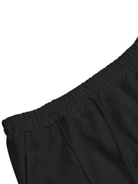 Spring and Autumn Men's Clothing  Waffle Fabric Men's Suit Fashion Casual Zipper and Lapel Long Sleeve POLO Shirt Trousers Suit