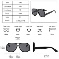 SO&EI Retro Double Bridges Pilot Women Sunglasses Fashion Candy Color Shades UV400 Trending Men Leopard Sun Glasses