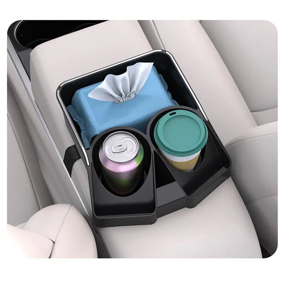 Car Seat Organizer with Cup Holders Storage Console