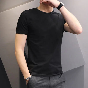 Men’s Casual O-Neck Solid Color T-Shirt