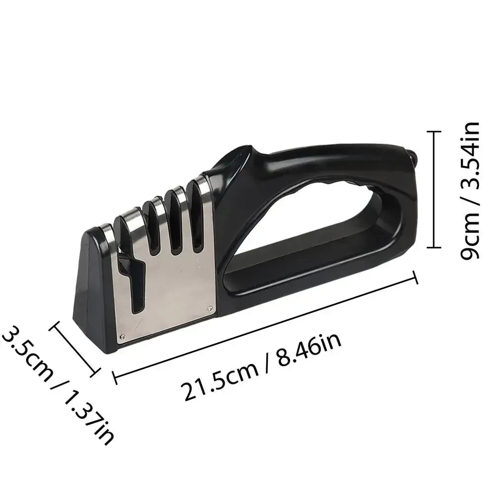 4-Stage Kitchen Knife Sharpener with Non-Slip Base