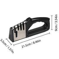 4-Stage Kitchen Knife Sharpener with Non-Slip Base