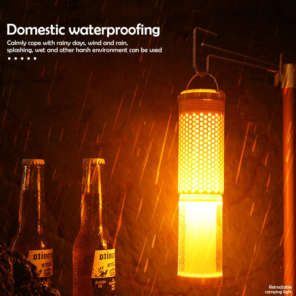 Camping Lantern Rechargeable Telescopic Collapsible LED Tent Light