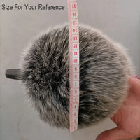 Oversized Real Raccoon Fur Winter Earmuffs for Women