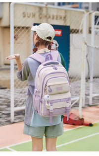 School Bags for High School Girls Fashion Large Capacity Travel Backpack Black and White Lightweight College Student Backpack