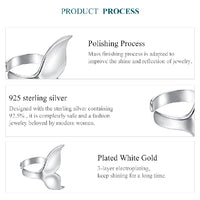 Bamoer 925 Silver Mermaid & Starfish Ocean Hoop Earrings