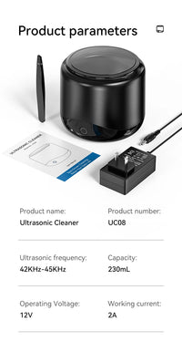 Ultrasonic Cleaner for Dentures 42-45KHz Professional Ultrasonic Cleaning Machine for All Dental Jewelry Watche Household Washer