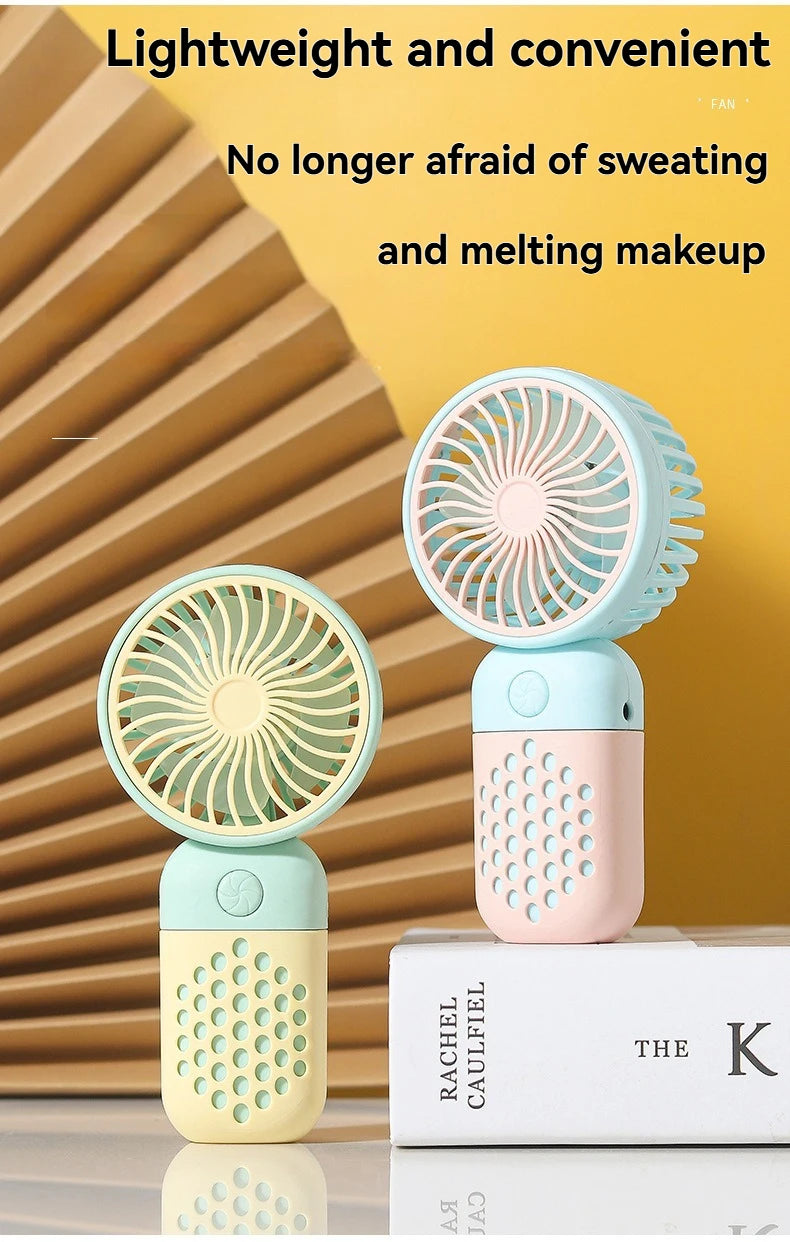 Cute Mini USB Handheld Fan – Portable Cartoon Design