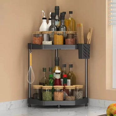 3-Tier Kitchen Seasoning Shelf Spice Countertop Rack
