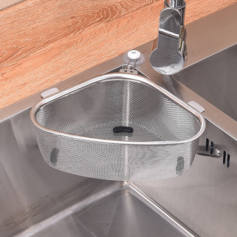 Stainless Steel Triangle Sink Drain Basket Strainer