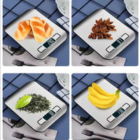 Digital Kitchen Scale 5kg/1g – LED Stainless Steel Panel