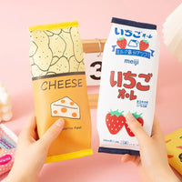 Random 1Pc Creative Simulation Snack Pencil Case PU Leather School Pencil Bag Student Pen Bag Kid Stationery Bag Fun Organizer