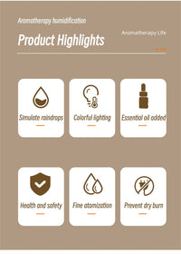 UFO Raindrop Remote Control Aroma Diffuser Electric Ultrasonic Air Humidifier Creative Water Drop Home Essential Oil Diffuser