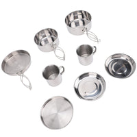 Camping Cookware Set 4–5 Person Stainless Steel Set