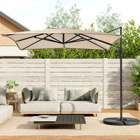 Breeins 3M Tilting Aluminium Cantilever Parasol – Dark Grey