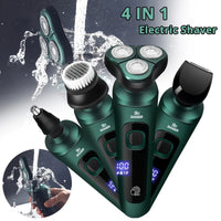 LED Digital Electric Shaver with Trimmer & Nose Hair