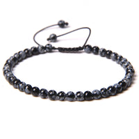 4MM Natural Stone Beaded Bracelet – Adjustable Unisex Quartz