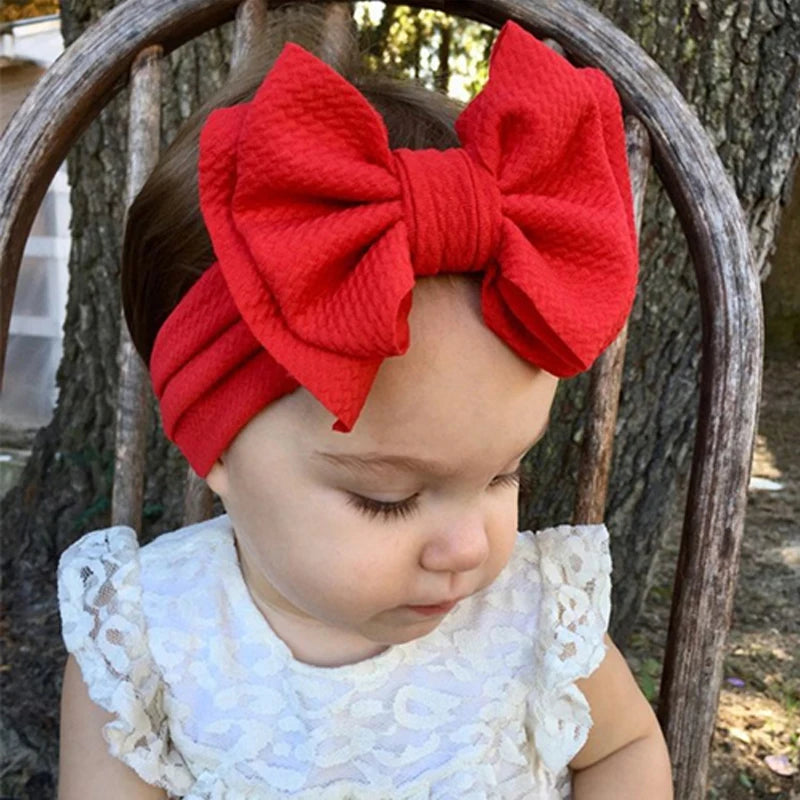 Cute 7" Double Layer Hair Bow Headband for Baby Girls