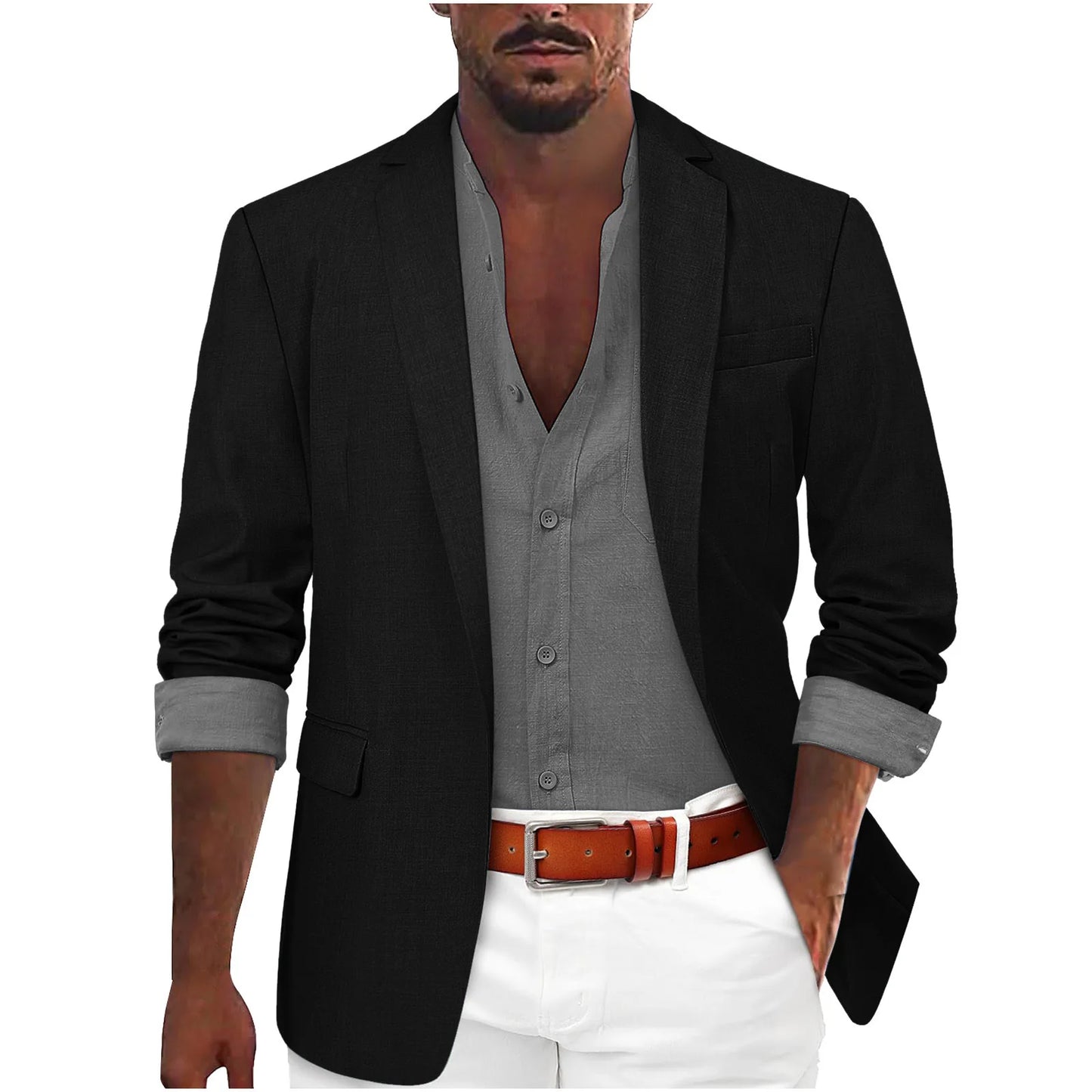Men's Slim Fit Blazer – Casual Business Suit Jacket