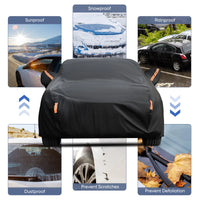 Universal Black Car Cover Dust & Sun Protection