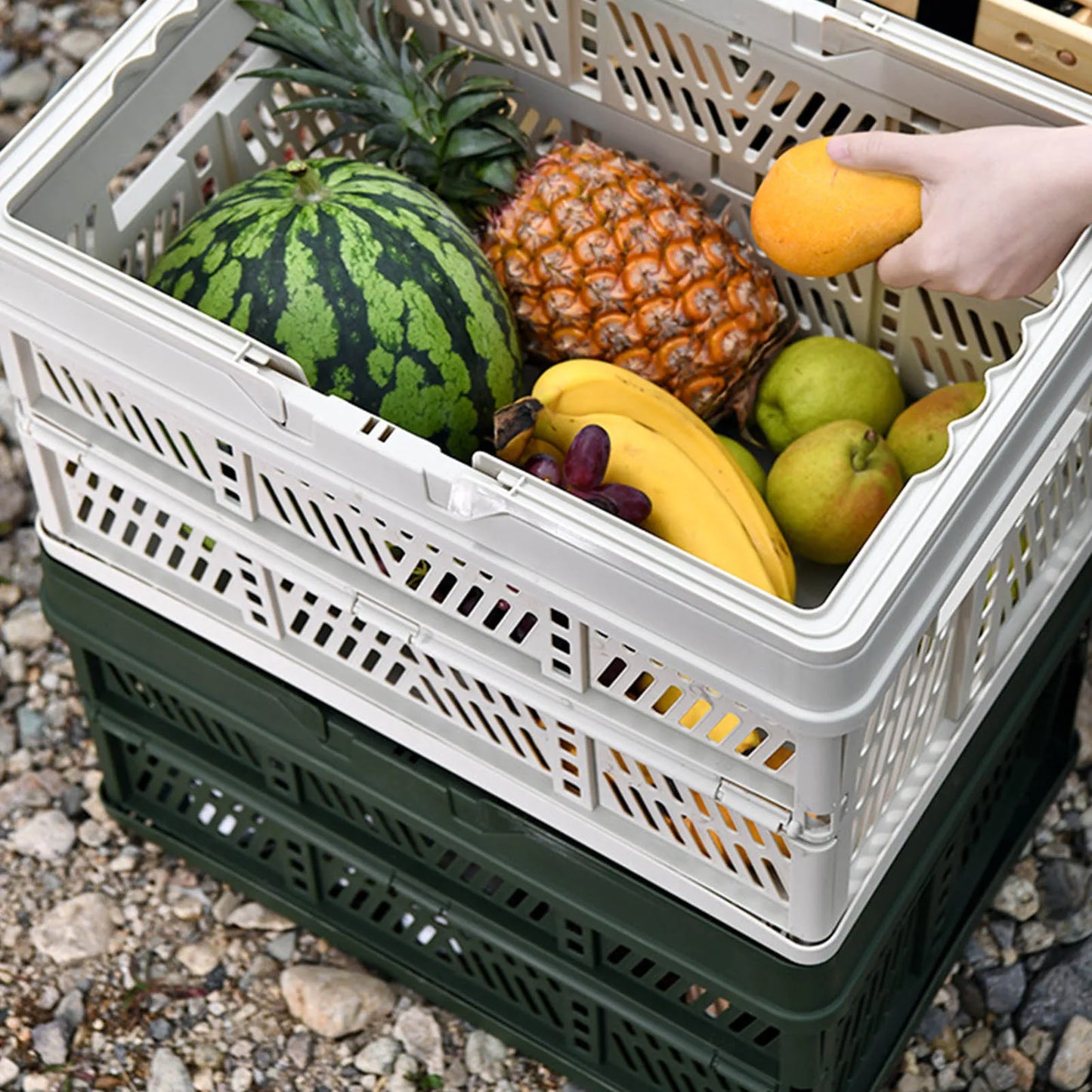 Foldable Camping Storage Basket Large Capacity