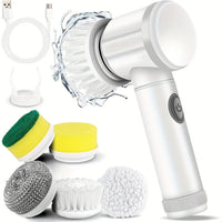 Electric Spin Scrubber – 5-in-1 Rechargeable Cleaning Brush