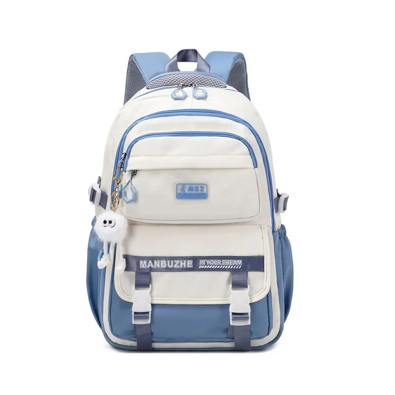 School Bags for High School Girls Fashion Large Capacity Travel Backpack Black and White Lightweight College Student Backpack